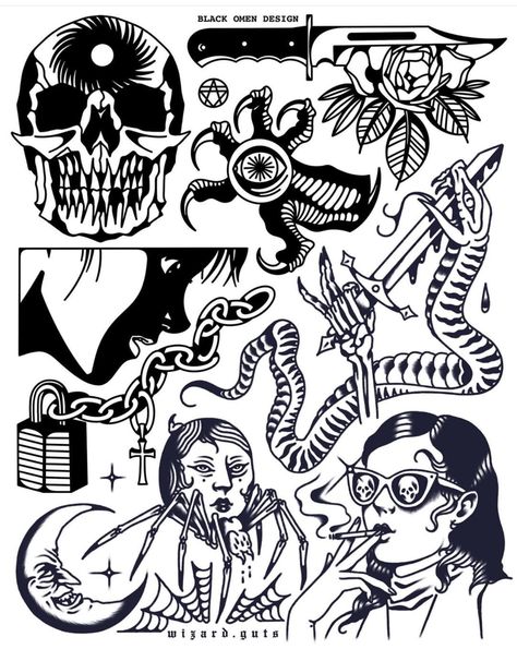 Best tattoos on Pinterest Flash Art Tattoos, Traditional Flash, Flash Sheet, Flash Tattoo Designs, Tattoo Flash Sheet, Best Tattoos, Traditional Tattoo Flash, Tattoo Flash Art, Art Tattoos