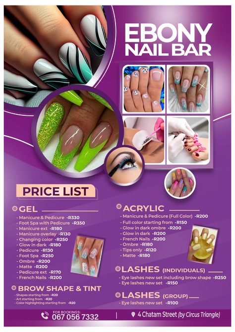 Manicure/Pedicure Nails Flyer Design, Nail Banner, Fresh Branding, Salon Promotions, Tv Showcase, Profile Template, Creative Media, Pedicure At Home, Church Poster Design