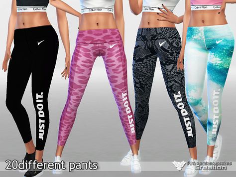 High ql sporty pants in 20 styles and colors. Found in TSR Category 'Sims 4 Female Athletic' Sims4cc Clothes, Cc Clothing, Die Sims 4, Sims 4 Traits, Nikki Sims, Cc Clothes, Sporty Pants, Sims 4 Gameplay, Sims 4 Teen