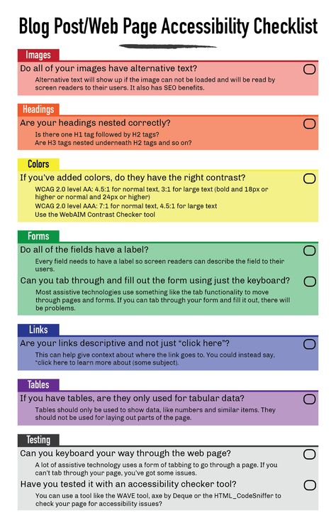 Checking to make sure your new blog posts or web pages are accessible got a little bit easier. With this check list, you can go through each of the major components of accessibility to make sure you're doing it correctly. Accessible Web Design, Wcag Accessibility, Digital Inclusion, Business Moodboard, Accessibility Design, Create Your Own App, Web Accessibility, Writing Conventions, Job Interview Advice