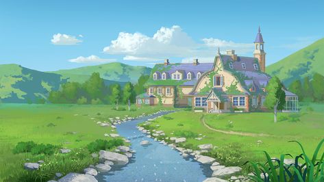 Pixel Cat, House Cottage, Desktop Wallpaper Art, Scenery Background, Cute Desktop Wallpaper, Wallpaper Ipad, Studio Ghibli Art, Diamond Painting Kits, Ghibli Art