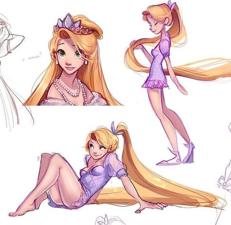 Rapunzel Fanart Anime Style, Disney Princess Character Design, Rapunzel Fan Art, Disney Princess Fanart, Tangled Fan Art, Rapunzel Fanart, Rapunzel Art, Princess Fanart, Disney Character Art