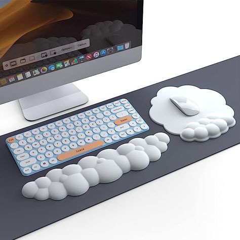 Mouse Wrist Rest, Keyboard Wrist Rest, Notebook Bag, Keyboard Pad, Clouds Design, Wrist Rest, Keyboard Mouse, Soap Gift, Wrist Support