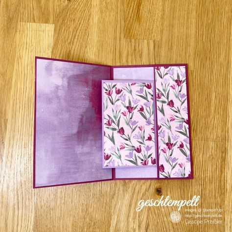 Hidden Flap Card – eine Anleitung für eine besondere Karte mit den Produkten von Stampin‘ Up! | geschtempelt - Gesche Preißler Stampin Up Anleitung, Fancy Fold Cards, Card Tutorial, Fancy Folds, Card Sketches, Folded Cards, Pop Up Shop, Stamping Up, Stampin Up