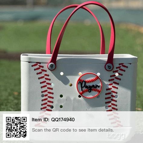 Baseball Bogg Bag, Baseball Attire, Acrylic Projects, Goodie Bag Ideas, Sport Ideas, Bogg Bag, Custom Backpack, Go Team, Diy Rainbow