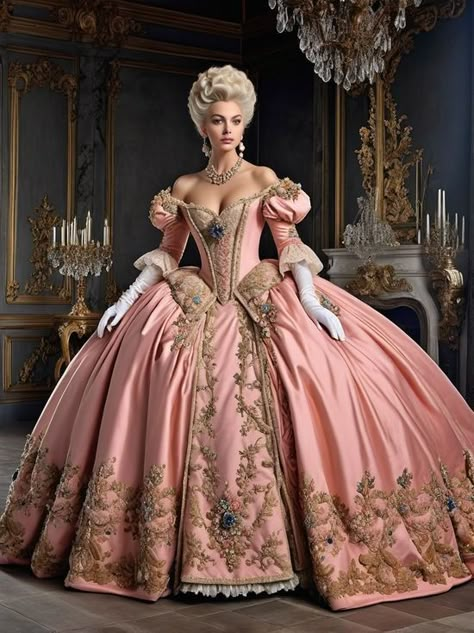 Extravagant Rococo-era gown luxurious rococo style gown by dodoman - Playground Rococo Gown, Rococo Dress, Romantic Princess, Egypt Fashion, Fairytale Gown, Period Dress, Fantasy Gowns, Fairytale Dress, Princess Outfits