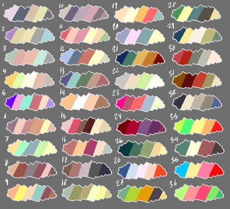 F2U Color Palette + Commission Sale by pressinette on DeviantArt Drawing Palette, Palette Challenge, Color Mixing Chart, Color Palette Challenge, Color Schemes Colour Palettes, Palette Art, Color Palette Design, Color Inspo, Digital Art Tutorial