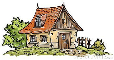 Old Cottage clip-art Cottage Drawing Simple, Cottage Drawing, Cottage Illustration, House Cartoon, Nature Collage, Cartoon Clip, Cartoon House, House Sketch, Old Cottage