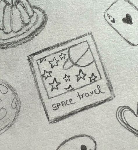 Cute Easy Food Drawings, Doddleoddle Art, Doodle Doodle, Dibujo Simple, Hand Doodles, Space Drawings, Cute Easy Doodles, Cute Sketches, Meaningful Drawings