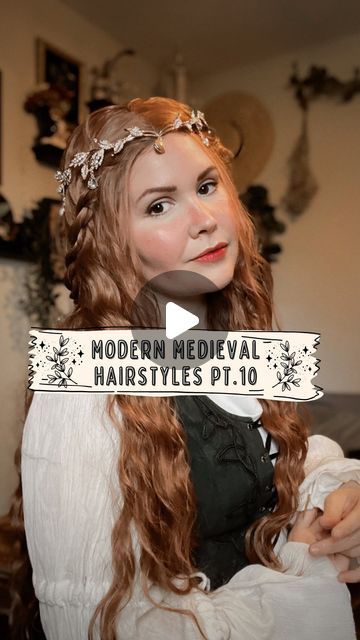 Diy Hobbit Costume Women, Pirate Hair Styles Female, Renn Faire Hair, Ren Fest Hairstyles, Ren Fest Hair, Medival Hairstyle Easy, Hobbit Hairstyles, Medieval Hairstyles Princesses, Ren Faire Hairstyles