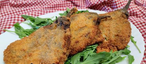 Savory Eggplant Cutlets - Cotoletta di Melanzana Eggplant Cutlets, Clean Plates, Cooking With Olive Oil, Eggplant Recipes, Side Salad, Grated Parmesan Cheese, Travel Food, Vegetable Recipes, Main Course