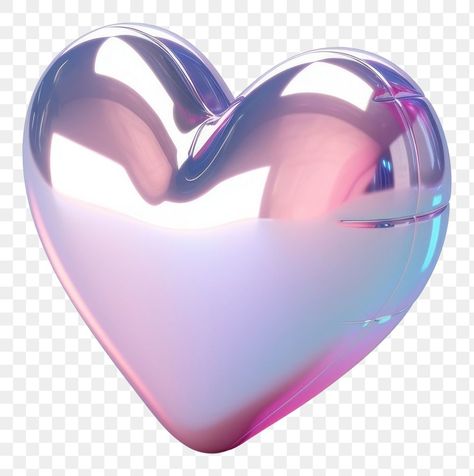 3d Heart Aesthetic, Transparent Heart, Heart 3d, Purple Graphic, Heart Graphic Design, Purple Png, Heart Png, Heart 3d Icon, Holographic 3d Icons