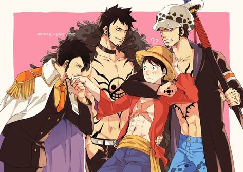 Luffy Harem, One Piece Funny Moments, Law X Luffy, Ragnarok Characters, Snk Cosplay, One Piece Ace, One Piece Ship, One Piece Funny, One Peice Anime