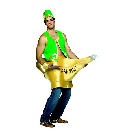 Genie In The Lamp Cstume Lamp Costume, Men Halloween Costumes, Awkward Family Christmas, Blond Men, Mens Fancy Dress, Genie Lamp, Men Halloween, Fancy Costumes, Funny Costumes