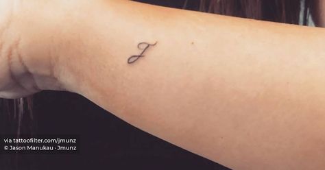 Fine Line J Tattoo, L And J Initial Tattoo, Tiny J Tattoo, Dainty J Tattoo, J Tatoos Initial, Cursive Initial Tattoo On Wrist, Cursive J Tattoo, J Initial Tattoo, Letter J Tattoo