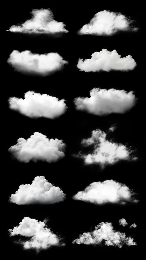 Editable white cloud effect design element set | premium image by rawpixel.com / Nunny Cloud Effect, Clouds Art, Cloud Illustration, Set Ideas, Cloud Art, Cloud Shapes, Awesome Designs, Aesthetic Things, White Cloud