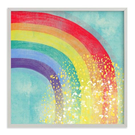 Rainbow Painting Canvases, Rainbow Painting, Bathroom Art Prints, Kids Watercolor, Art Shelves, Painting Canvases, Botanical Art Prints, Custom Art Print, Winter Art