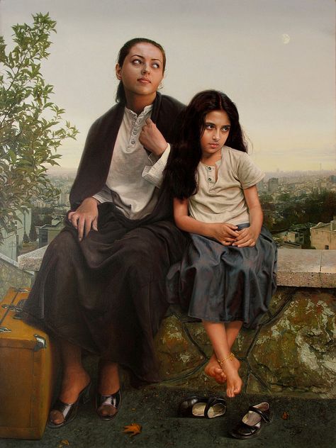 Mehrdad Jamshidi - The Traveller [2005] | Flickr - Photo Sharing! Iman Maleki, Contemporary Museum, Ben Johnson, Hyper Realistic Paintings, Iranian Art, Realistic Paintings, Great Paintings, Painting Studio, Paintings I Love