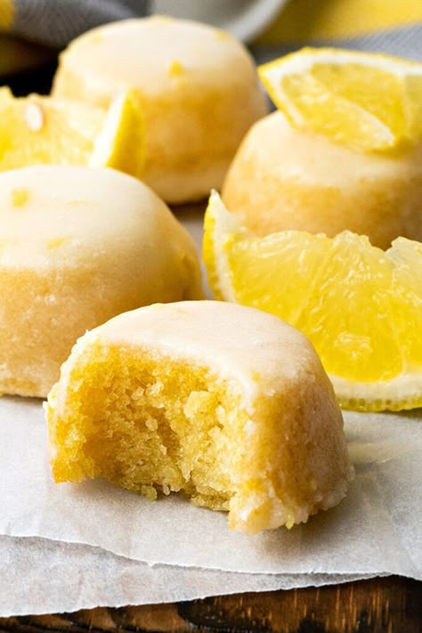 Lemon Drop Cake, Small Batch Lemon Cake, Lemon Cake Mix Lemon Pie Filling, Mini Lemon Drop Cakes, Mini Lemon Pound Cake, Small Lemon Cake Recipe, How To Make A Lemon Cake Mix Taste Homemade, Mini Lemon Bundt Cakes Recipe, Tilapia Recipes Easy