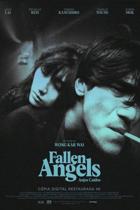 fallen angels poster >.< Michelle Reis, Fallen Angels 1995, Wong Kar Wai, Angel Posters, Film Posters Art, Angel Wallpaper, Film Poster Design, Fallen Angels, I Love Cinema