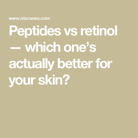 Peptides vs retinol — which one’s actually better for your skin? Peptides Skin Care, Boost Collagen, Valentines Gift Guide, Boost Collagen Production, Meal Kit, Collagen Production, Better Skin, Best Of Both Worlds, Apple News