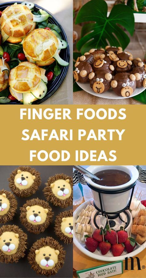 Take a walk on the wild side with these inventive safari-themed snacks! Dive into a jungle of flavor with these kid-friendly finger foods perfect for any birthday bash! 🐒🌴🥪 We've got everything you need to make your next party a roaring success. Explore recipes, decor ideas, and more to bring your vision to life! 🎉🍰✨ Mickey Safari Birthday Food, Wild One Party Decor, Wild Animal Themed Birthday Party, Safari Theme Food Ideas, Two Wild Birthday Party Boy, Safari Themed Food, Jungle Theme Food, Safari Party Food Ideas, Safari Party Food