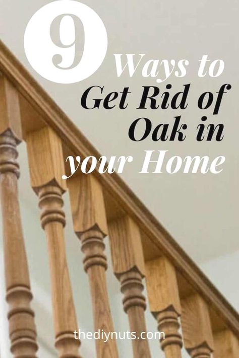 #stairsdesign #makeover #stairsmakeover #remodeling Painting Oak Banister, Update Railings For Stairs, Refurbished Stair Railing, Home Banister Ideas, Painted Stairs Railing, New Stair Railing Banisters, Oak Wood Home Decor, Stairs Railing Paint Ideas, Diy Modern Staircase