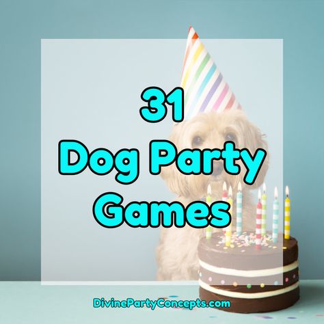 31 Dog Party Games - Divine Party Concepts Diy Dog Birthday, Dog Party Games, Games For Dogs, Christmas Classroom Treats, Bacon Dog, Dog Themed Parties, Dog Pool, Dog Whisperer, Classroom Treats