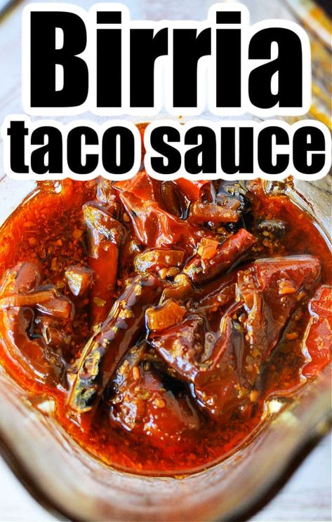 Consume Sauce For Tacos, Street Taco Red Sauce Recipe, Birria Tacos Dipping Sauce Recipe, Bria Taco Sauce, Birra Sauce Easy, Homemade Mexican Sauces, Quick Birria Sauce, Birria Tacos Sauce Recipe, Easy Birria Sauce Recipe