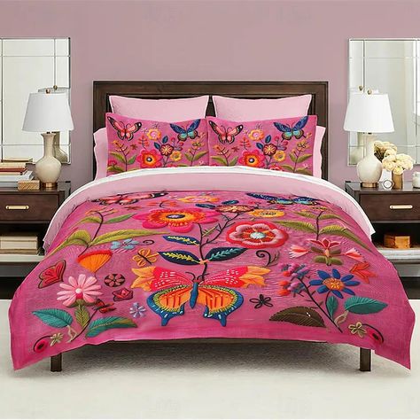 Vintage Butterfly Pattern Duvet Cover Set Set Soft 3-Piece Luxury Cotton Bedding Set Home Decor Gift King Queen Duvet Cover 2024 - $93.99 Duvet Covers Cheap, Gamer Bedroom, Colorful Comforter, Best Bedding Sets, Cotton Bedding Set, Pattern Duvet Cover, Queen Duvet Cover, Cotton Bedding Sets, Floral Curtains