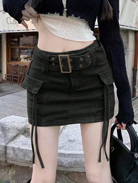 Cargo mini skirt outfit