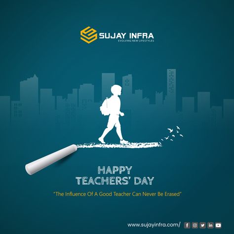 #sujayinfra #teachers #teachersday #teachersdaycelebration #teachersday2023 #education #educationforall #thankateacher #teacherappreciation #teacherappreciationday #worldteachersday #educator #inspiringeducators #teacheroftheyear #bestteacherever #teacherlife #educationispower #knowledge #knowledgeispower Teacher's Day Creative Ads Free, Happy Teacher's Day Social Media Posts, Teachers Day Social Media Creatives, Teachers Day Poster Design Creative, Teacher Day Poster Design, Teachers Day Pubmat, World Teachers Day Poster, Teachers Day Creative Post, Creative Education Poster Design