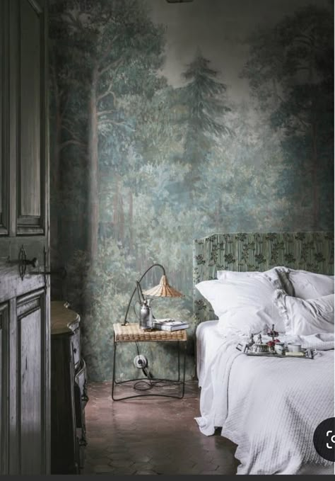 Look Wallpaper, Bedroom Murals, Custom Wall Murals, Forest Wallpaper, Green Wood, Wallpaper Murals, Bedroom Green, A Wallpaper, Wallpaper Bedroom