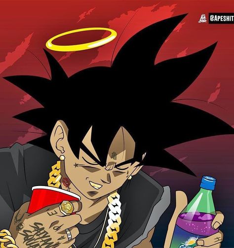 Trill Art, Dope Cartoons, Hypebeast Wallpaper, Supreme Wallpaper, Goku Black, Dragon Ball Artwork, Dope Art, Pisco, Anime Dragon Ball