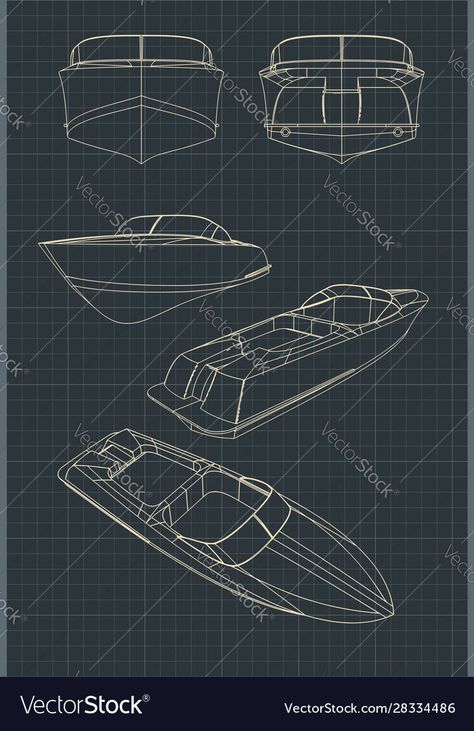 Speed Boat Drawing, Speed Boat Design, Boat Sketches, Boat Blueprint, Glasses Sketch, Boat Sketch, Riva Boat, Boat Vector, Ship Vector