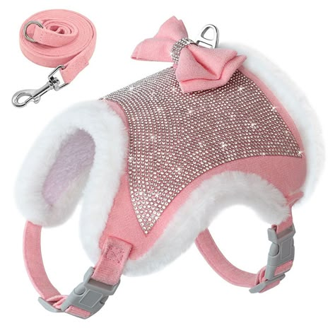 Puppy Room, Bling Bows, Dog Bling, Dog Vest Harness, Grey Dog, Dog Vest, Pet Harness, Chihuahua Dogs, Pink Dog