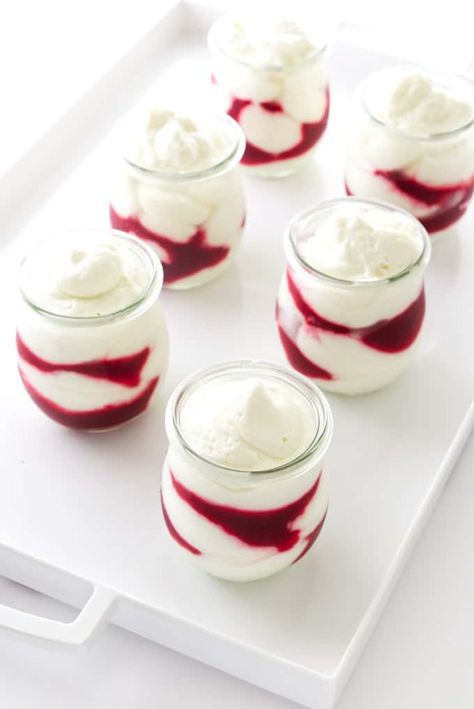 White Chocolate Mousse With Raspberry Sauce, Raspberry Cheesecake Shooters, Red Velvet Mousse Recipes, Valentine Parfait Desserts, Strawberry White Chocolate Mousse, Gluten Free Desserts Valentines, Raspberry White Chocolate Mousse, White Chocolate Mousse Cups, White Chocolate Raspberry Mousse Cake