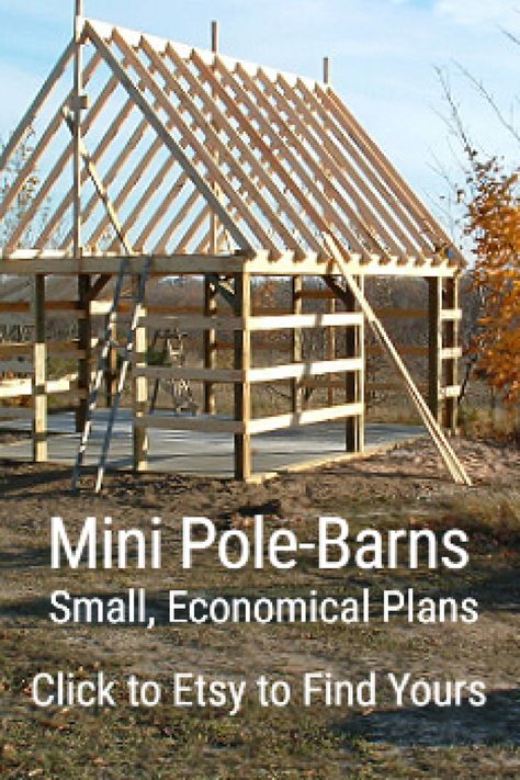 Mini Barn Ideas, Barn Plans Layout, Small Animal Barn, Barn Shed Ideas, Small Horse Barn Plans, Mini Horse Barn, Small Barn Ideas, Small Pole Barn, Pole Shed