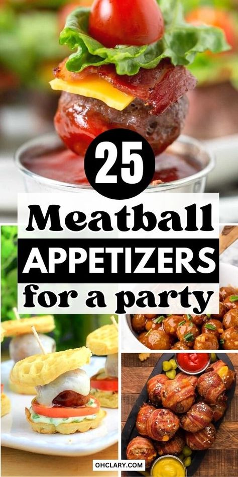 Meatball Appetizers For Party, Best Meatball Appetizer, Meatball Appetizer Recipes, Party Food Meatballs, Meatball Appetizers, Recipes For A Party, Party Meatballs, Meatball Appetizer, Meatball Appetizer Recipe