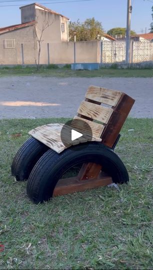 Tyre Chair Ideas, Tire Projects, Homemade Furniture, Outside Furniture, Projects To Try, Recycling, Arts And Crafts, Furniture