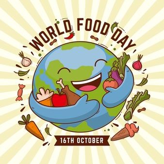 Free Vector | World food day hand-drawn design World Food Day Poster, Food Day Poster, International Food Day, Healthy Eating Posters, Fruit World, World Food Day, Rainbow Drawing, Food Day, Illustrator Design Tutorial