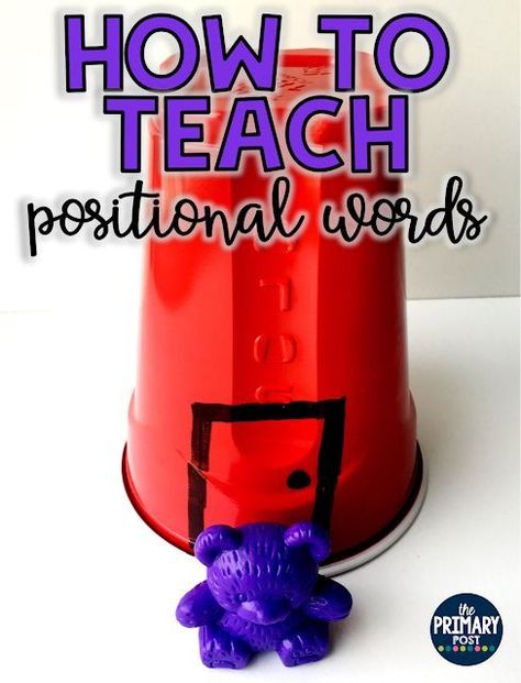 Positional Word Activities Kindergarten, Bear Manipulative Activities, Prepositions Speech Therapy, Spatial Concepts Speech Therapy, Preschool Positional Words, Prepositions Activities For Kids, Positional Words Preschool, Ecse Activities, Positional Words Kindergarten