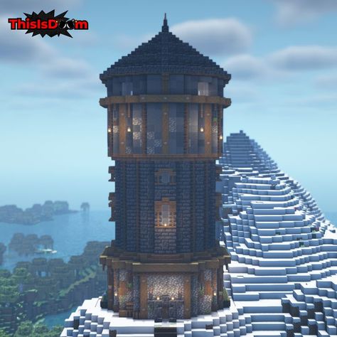 Minecraft Medieval Tower, Build In Minecraft, Minecraft Castle Designs, Minecraft Building Guide, Minecraft Interior Design, Medieval Tower, Easy Minecraft Houses, Minecraft Castle, Minecraft Medieval