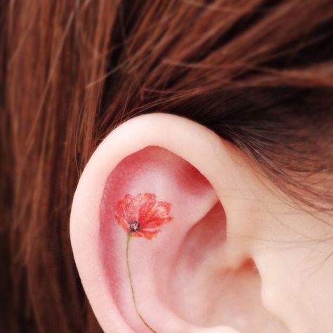 January 11, Poppy Flower, Ear Tattoo, Poppies, Tattoos, Flowers, On Instagram, Instagram