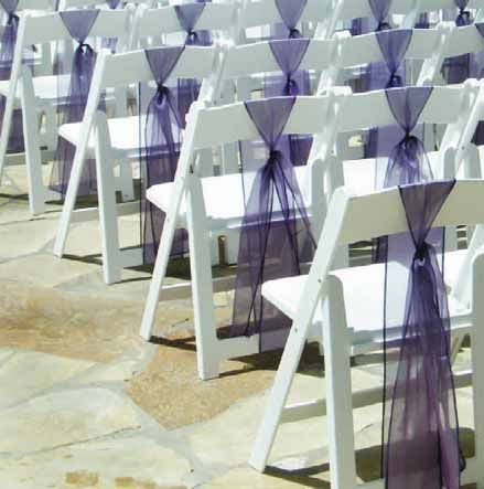 Like the darker lavender color sash White Folding Chair With Sash, Graduation Chair Decorations, White Resin Chairs Wedding, Mercury Glass Wedding Decor, Chair Decoration Ideas, Purple Sash, Cassie Wedding, White Folding Chairs, Aisle Ideas