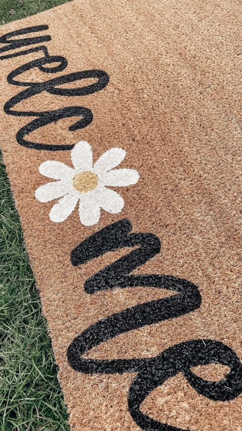 Mat Ideas, Door Mat Diy, Spring Door, Door Mats, Girl Day, Floor Decor, Spring Collection, Floor Mat, Diy Handmade