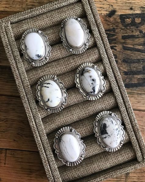 Calli Co. Silver on Instagram: “The Mamba White Buffalo Statement Rings, $138 🖤 Online now! Callicosilver.com” Bohemian Style Rings, Hippie Rings, White Buffalo Turquoise, Coral Ring, Bohemian Rings, Ring Stacking, Spiny Oyster, Labradorite Ring, Turquoise Rings