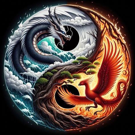 Yin yang dragon phoenix - Dragon and Phoenix Yin and Yang Download, Instant Downloadable Wallpaper, Digital Download Poster, Digital Art, Downloadable Fantasy Art - Etsy idees-cadeaux-deco-du-mistigri.fr Dragon And Phoenix Tattoo Yin Yang, Dragon Phoenix Art, Phoenix And Dragon, Yin Yang Dragon, Yin Yang Art Wallpaper, Dragon And Phoenix Art, Dragon And Phoenix Tattoo, Dragon Wallpaper, Yin And Yang