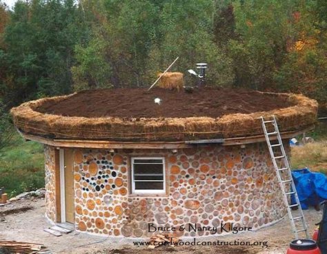 Cordwood Homes, Yurt Home, Building A Storage Shed, Country Lighting, Cord Wood, Barn Parties, Living Roofs, Guest Cottage, Natural Building