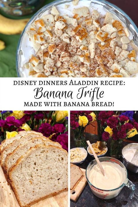 Banana Bread With Banana Pudding, Banana Bread Trifle, Banana Trifle Desserts, Leftover Banana Bread, Leftover Banana, Banana Trifle, Banana Pudding Trifle, Trifle Dessert Recipes, Banana Bread Pudding